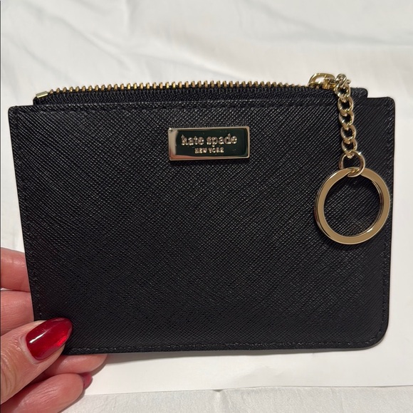 Kate Spade Black Card/Coin Holder with Key Ring - Picture 4 of 4